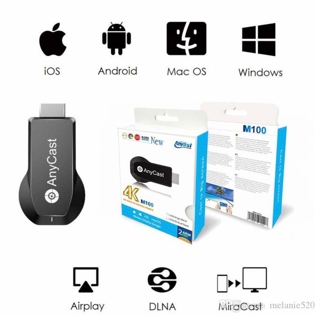 Anycast M100 4K HD Wifi Display TV Dongle Wireless HDMI Dongle Anycast