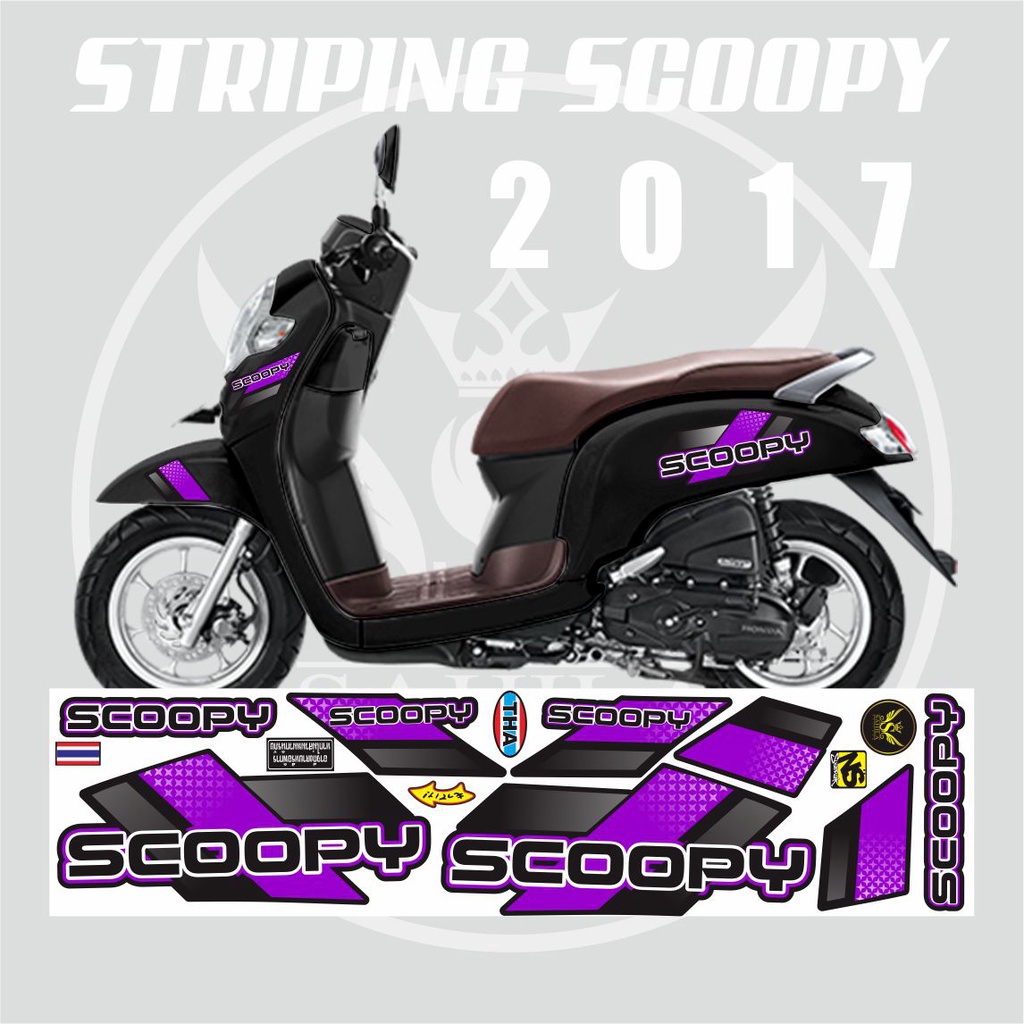STRIPING VARIASI SCOOPY VARIASI LIS SCOOPY SIMPLE / VARIASI STRIPING SCOOPY 2017 SIMPLE 001 UNGU