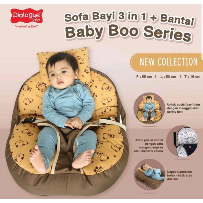 Dialogue sofa bayi 3in1 + bantal baby boo / tempat duduk DGK9224