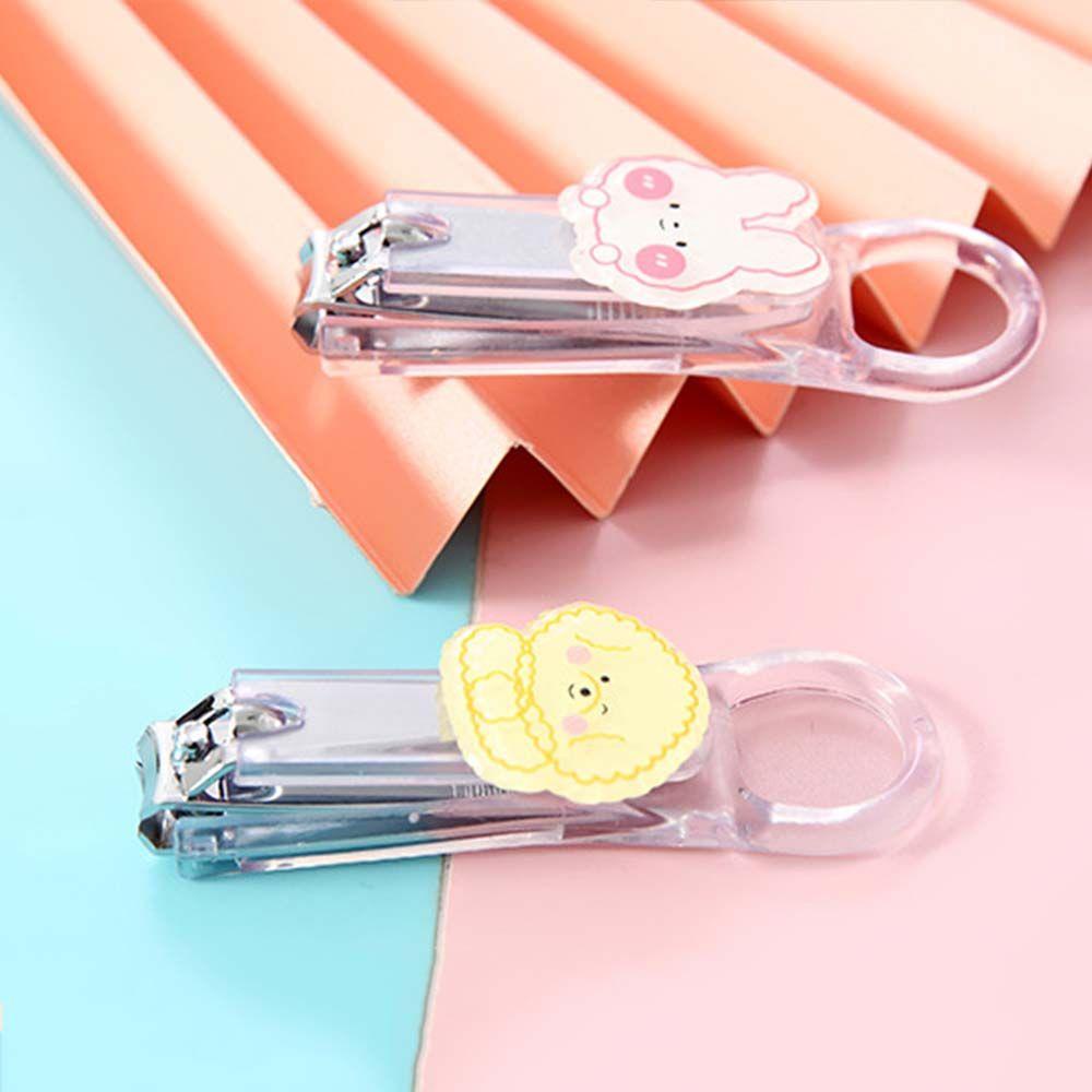 Mxbeauty Kartun Gunting Kuku Portable Penutup Transparan Pedicure Trimmer Manicure Alat Pemotong Stainless Steel|Pemotong Kuku Kecil