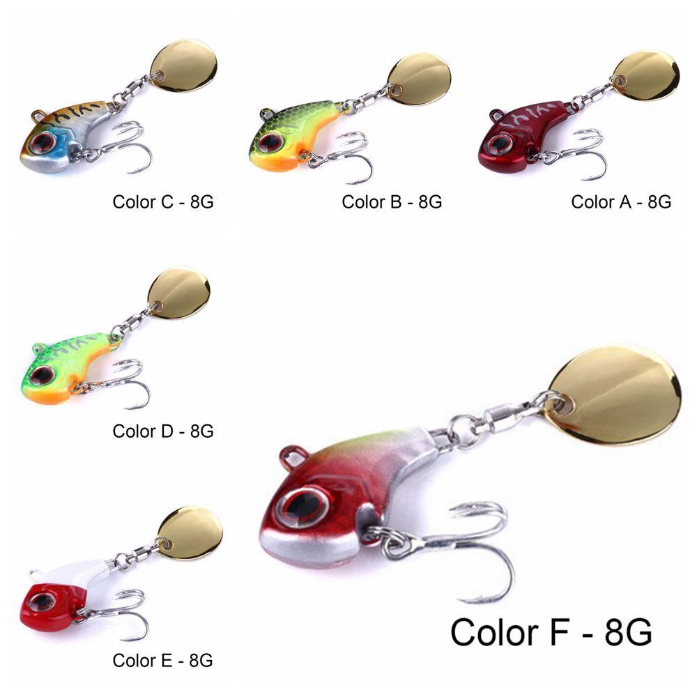 Preva Umpan Pancing Metal Spinner Tackle 8g 12g 15g Getar Sendok Metal Sequin Treble Hook