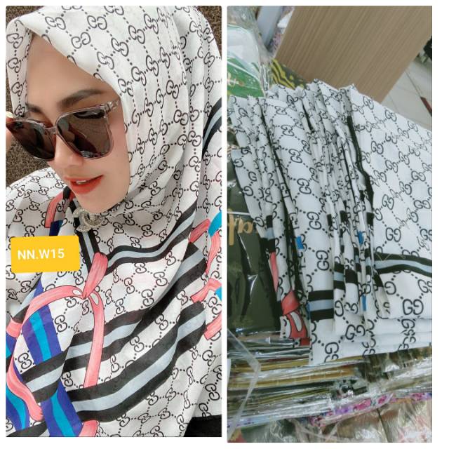 Kerudung segi4 denai barang baru