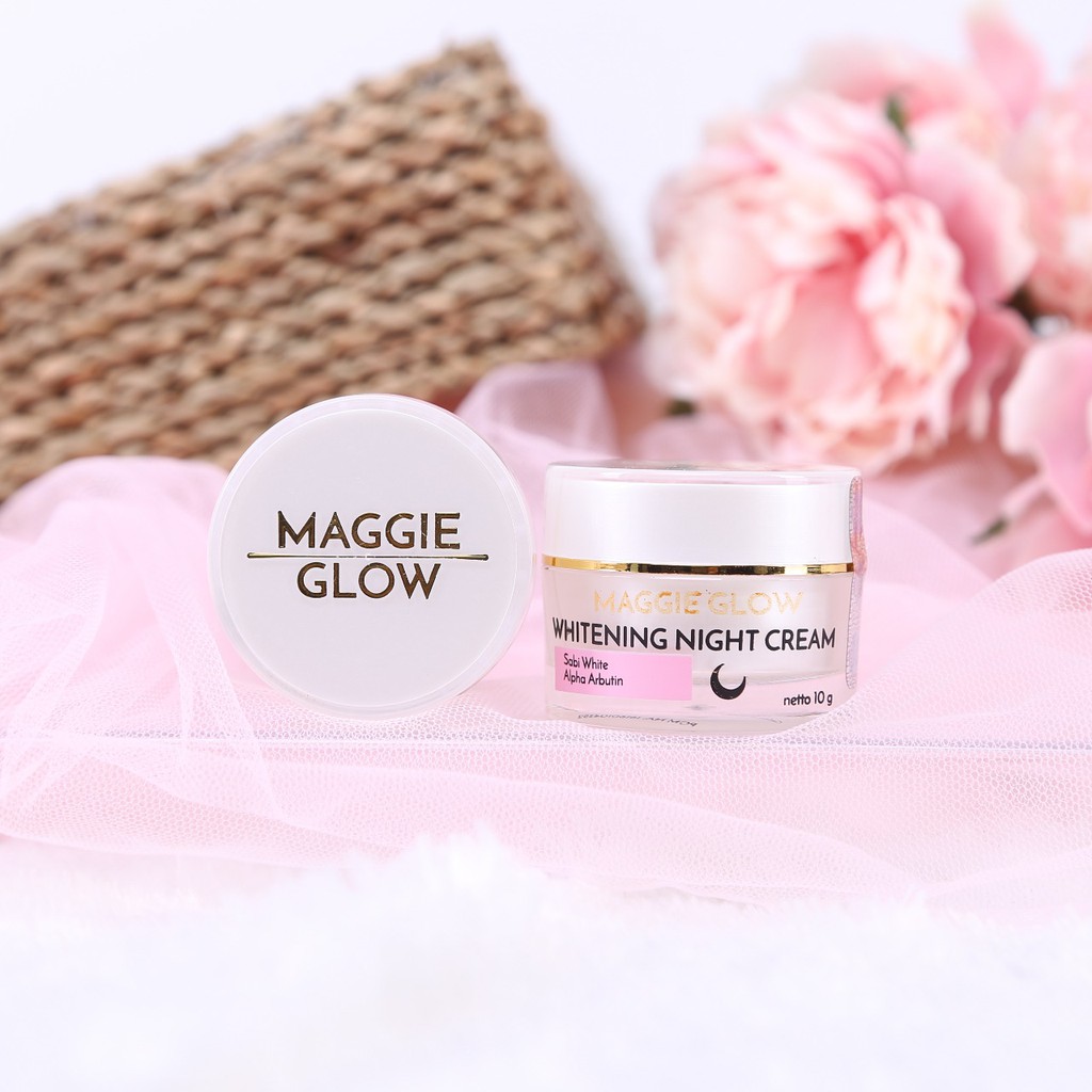 MAGGIE GLOW Whitening NIGHT CREAM BPOM by AILIN