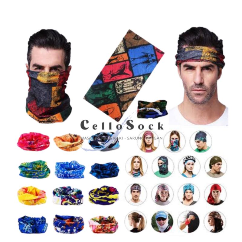 Masker BUFF MOTIF RANDOM / Masker Buff Multifungsi Motif Random