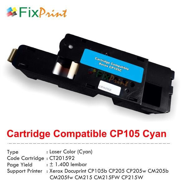 Cartridge Compatible Xerox CP105 CP215W CM215 CM215FW CP205 CM205 Cyan [CT201592], Color PrinterCart