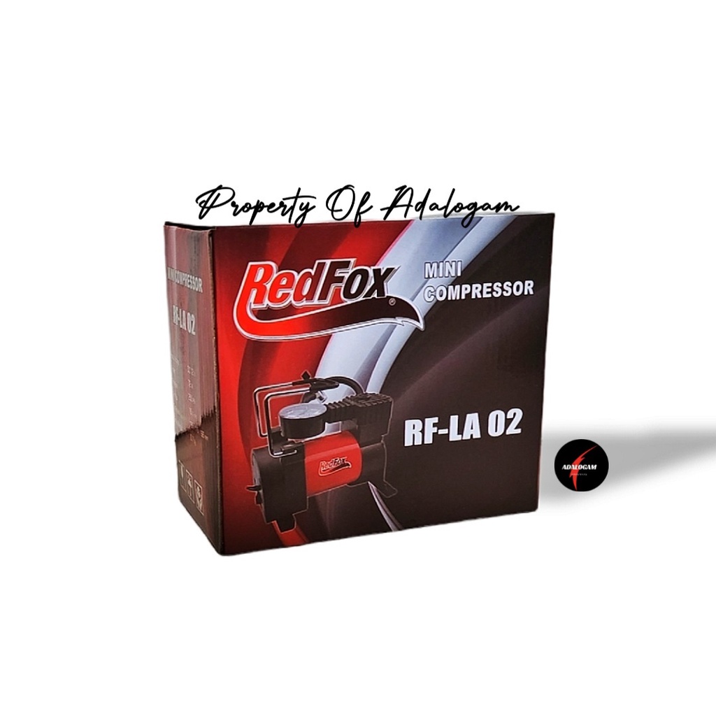 REDFOX Mini Air Kompresor DC 12V - Pompa Angin Mobil Sepeda Motor Bola