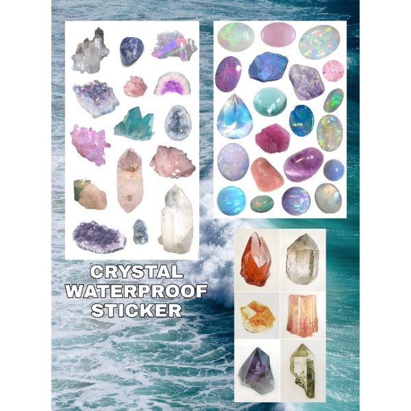 

WATERPROOF STICKER CRYSTAL ISI 50 BUAH AESTHETIC ESTETIK UNTUK LAPTOP HP JOURNAL NOTEBOOK