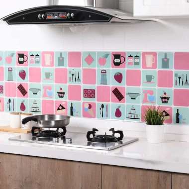 MoonLand 121 COD WALL STIKER DAPUR MURAH ANTI AIR / WALLPAPER AESTHETIC STICKER DINDING 60 CM X 5M