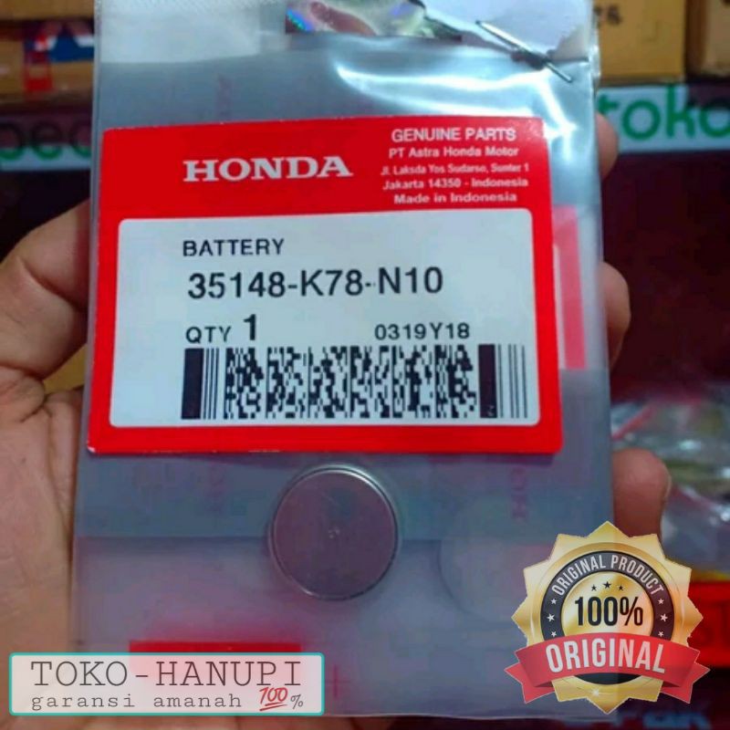 Baterai kunci remot motor Honda Vario 125 Original