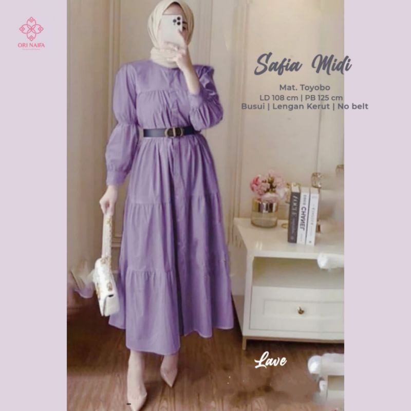 SAFIA MIDI BY ORI NAIFA/TOYOBO LD 108 BUSUI FRIENDLY LENGAN SERUT/DRESS POLOS