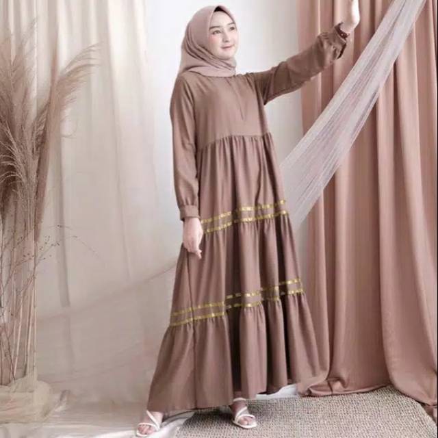 FAIZA MAXI DRESS / DRESS REMPEL PITA / DRESS BUSUI
