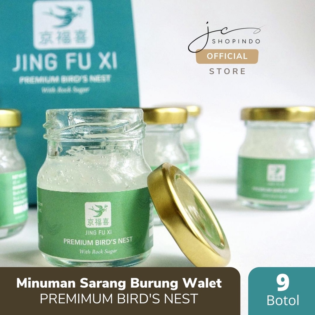 

Premium Bird's Nest | Minuman Sarang Burung Walet | Isi 9 Jar 100% Asli | Jing Fu Xi
