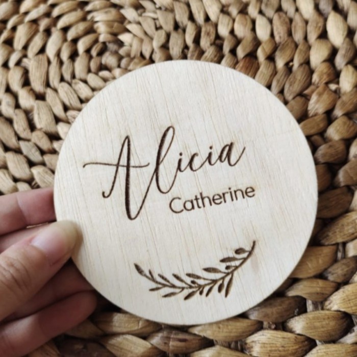 

papan nama bayi custom nama plaque