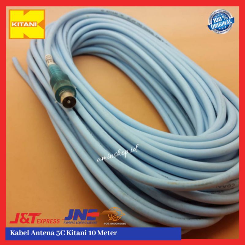 Kabel Antena Tv Kitani Coaxial 3C Kabel Panjang 10 Meter Kabel Tv Ke Antena Kabel antena Audio Video