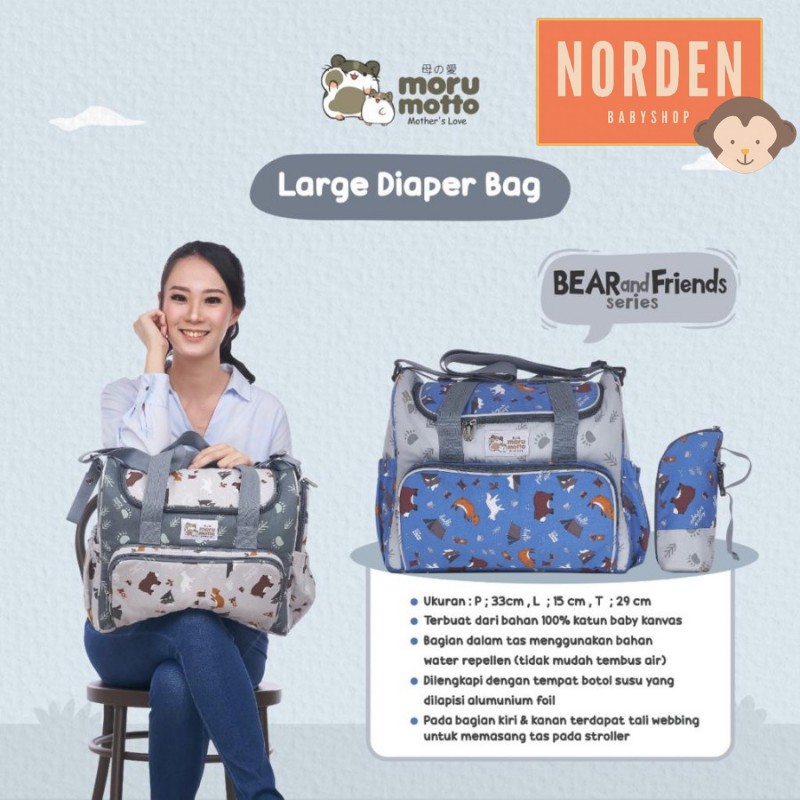 Moru Motto Tas Bayi Besar Bear And Friends Series MMT 7005
