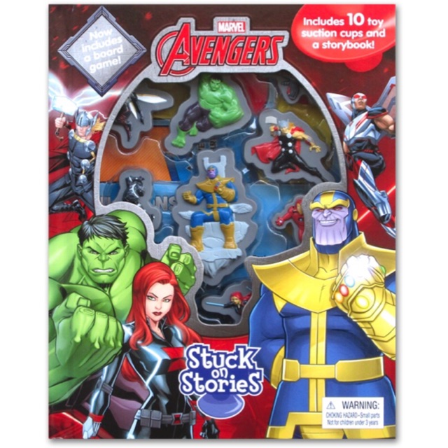 Stuck on Stories Marvel Avengers (With 10 toy suction cups characters and a storybook)