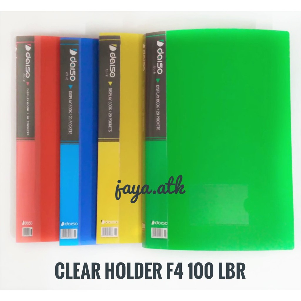 MAP DOKUMEN PLASTIK 100 LEMBAR FOLIO F4 CLEAR HOLDER DOCUMENT KEEPER HOLDER