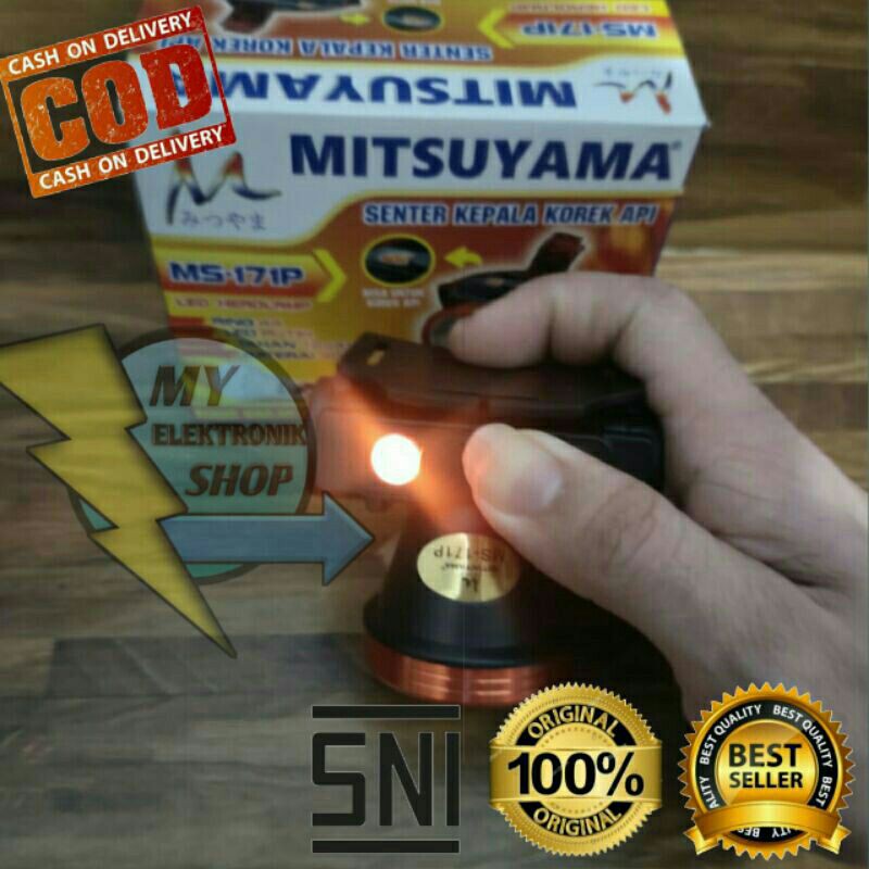 Senter kepala LED 20W+KOREK HEADLAMP 20WATT MITSUYAMA MS-171P