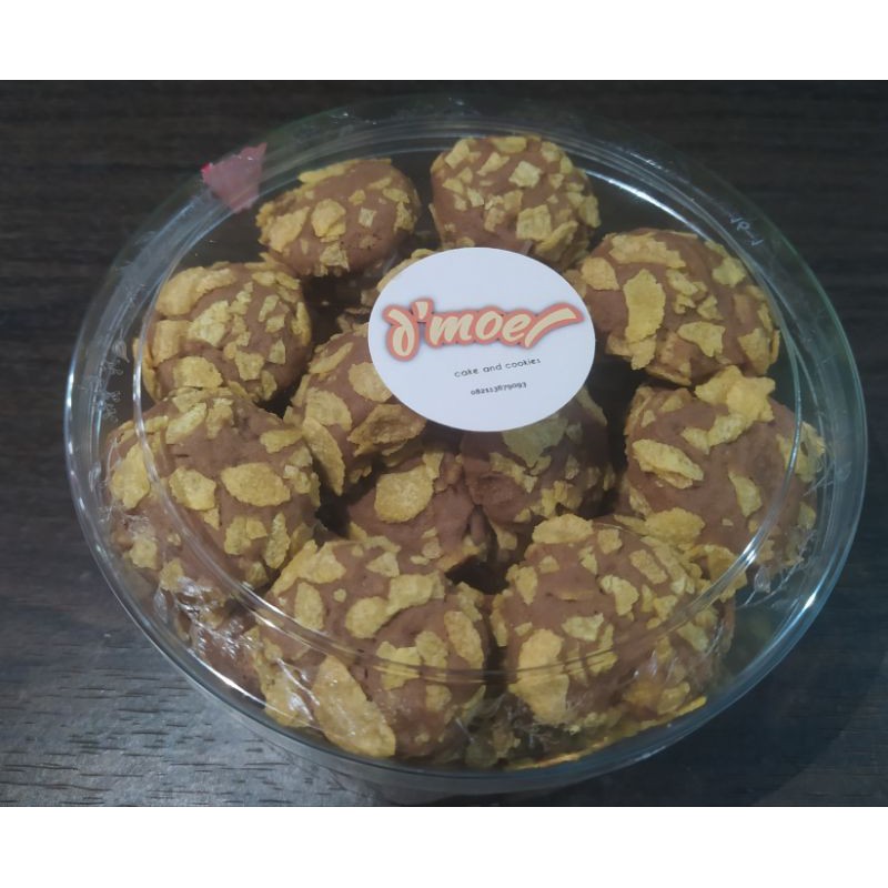 

Kue kering cornflakes coklat