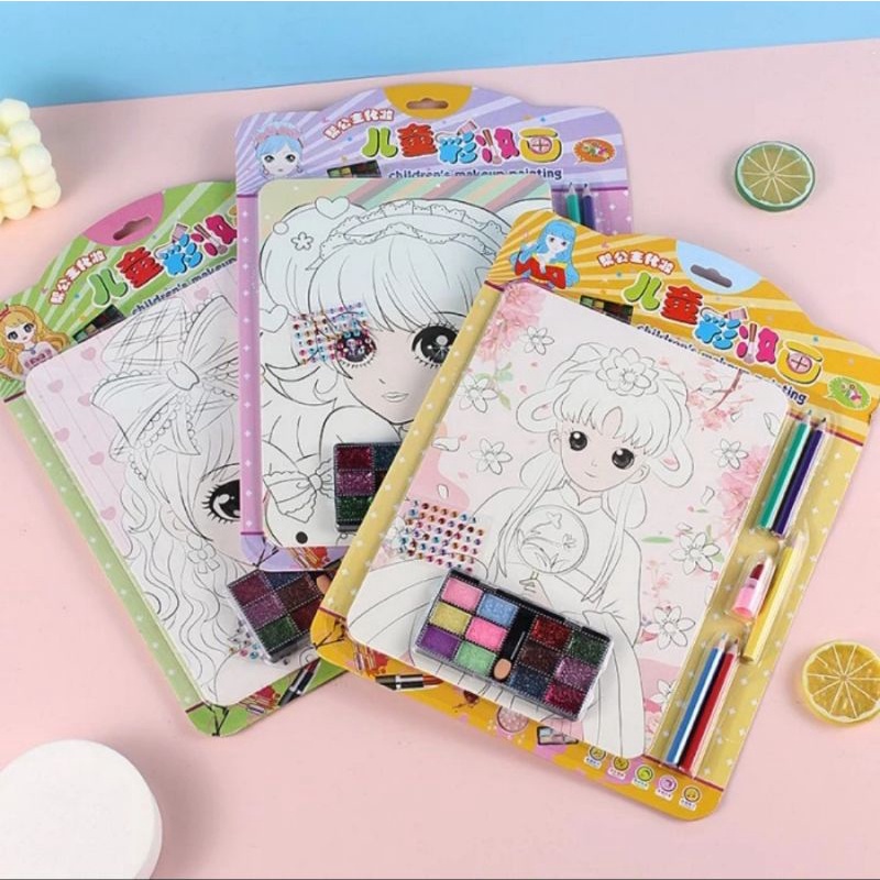 Makeup Coloring Book Painting Buku Gambar Makeup 87