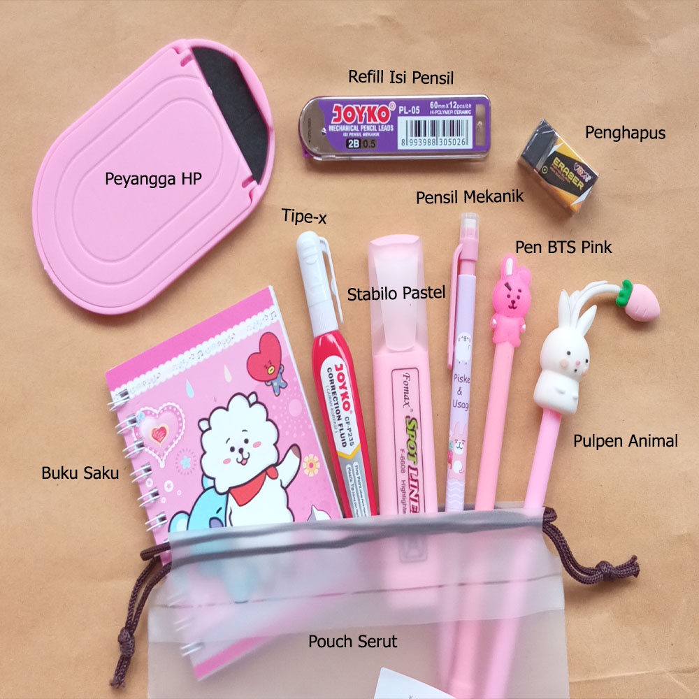 

PAKET ALAT TULIS SEKOLAH 10IN1 / ALAT TULIS SET / STATIONERY SET / STATIONERY FANCY / STABILO PASTEL