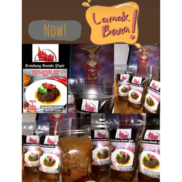 

Rendang Padang Bundo Pipit Randang Minang 500gram