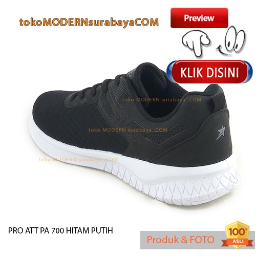 PRO ATT PA 700 HITAM PUTIH sepatu pria sneakers tali