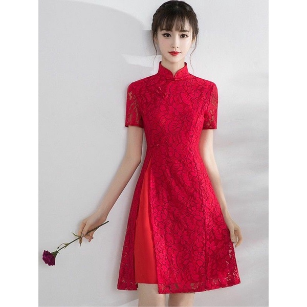 Mini Dress Cheongsam - Dress Cheongsam Model Terbaru - Dress Pesta - Custom Dress Pesta