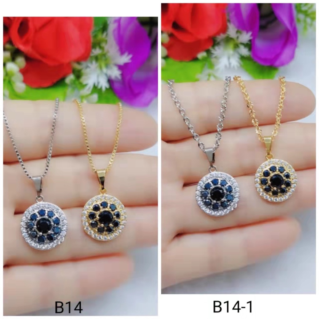 Kalung Xuping Permata Hitam Lapis Emas Perhiasan Fashion B12-14