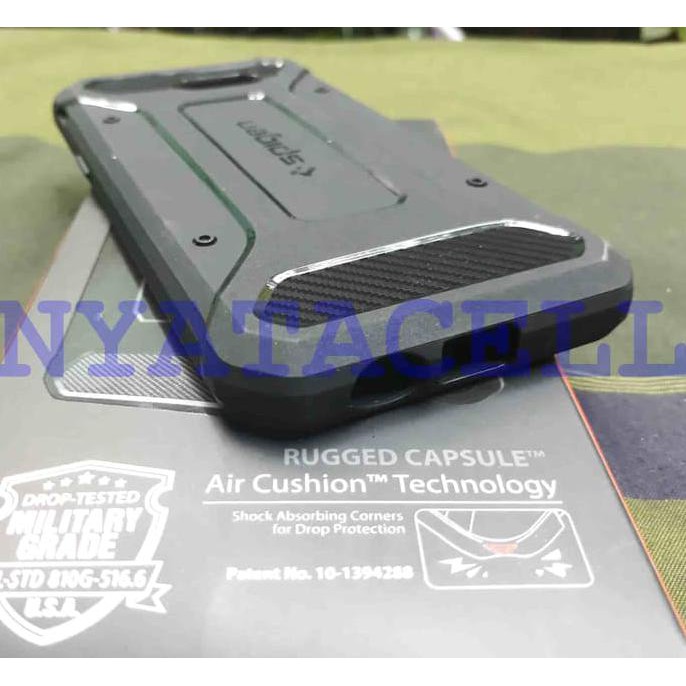 NEW SPIGEN RUGGED ARMOR SAMSUNG J3 PRIME (SOFT/CASE/CAPSULE/CARBON) - HITAM MILENIA