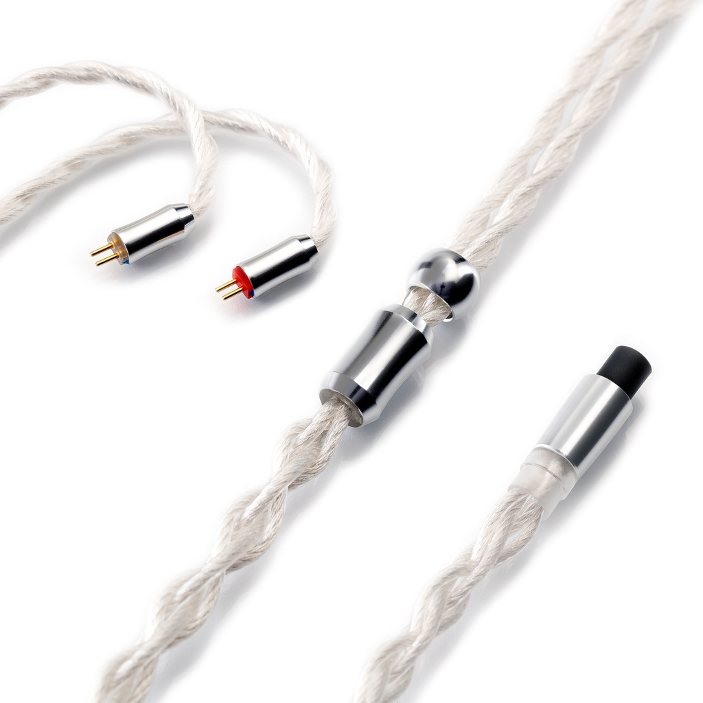 Qoa RUM Modular Upgrade Kabel Untuk Earphone 2.5 + 3.5 + 4.4mm 6N OCC 4 core cross braided 0.78 2pin MMCX