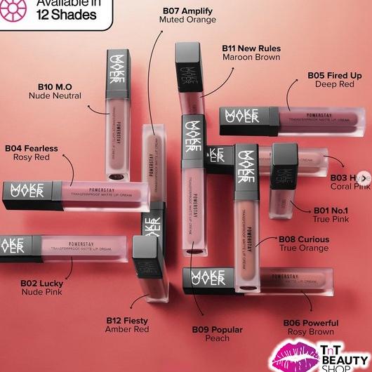 [WQF] MAKE OVER Powerstay Transferproof Matte Lip Cream | MakeOver Powerstay Transferproof Matte Lip