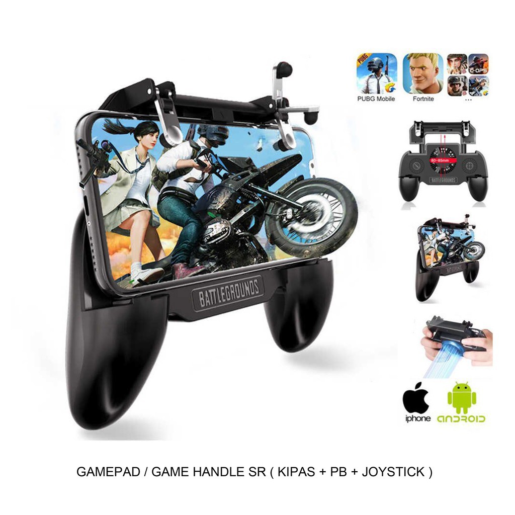 Trend-Gamepad/Game handle SR + Power Bank + Kipas 2000mah/Gaming Android/IOS/PUBG/MOBILE LEGEND DLL