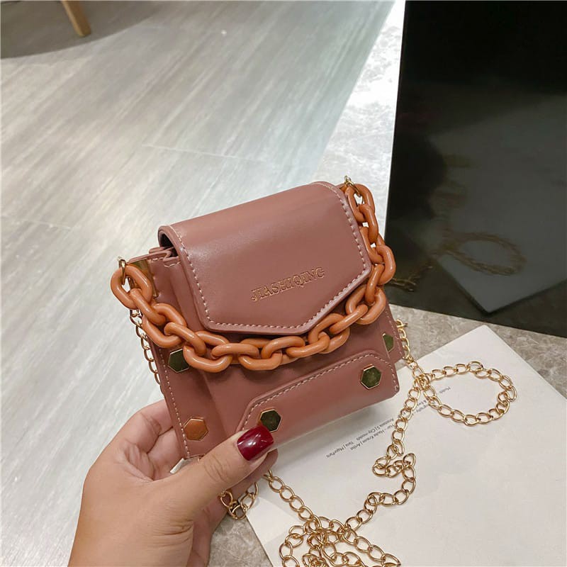 GT 1796 RISCE TAS SELEMPANG MINI IMPORT BOX WANITA CEWEK PEREMPUAN JAKARTA BATAM