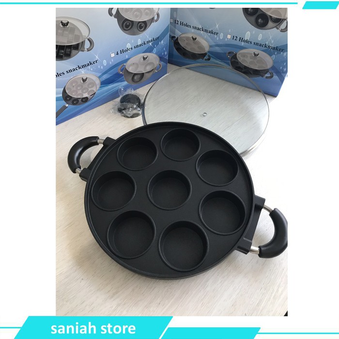 Wajan Kue Cetakan teflon 8 lubang HOLES Cetakan Kue lumpur cake pan teflon Anti Lengket snack marker