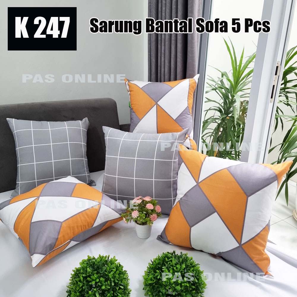 SET SARUNG BANTAL SOFA 40X40 ( 5 SARUNG )