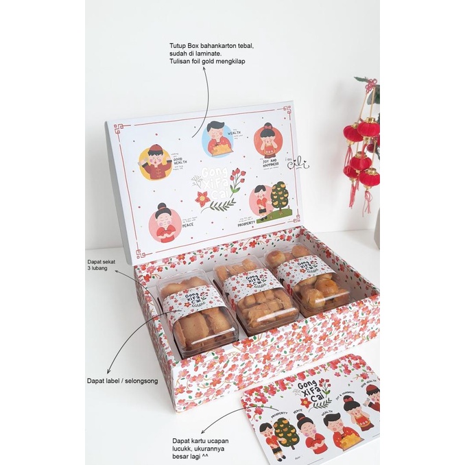 

(3toples350 - HAOYUN) DUS kue kering imlek cny sincia iamcili [10set]