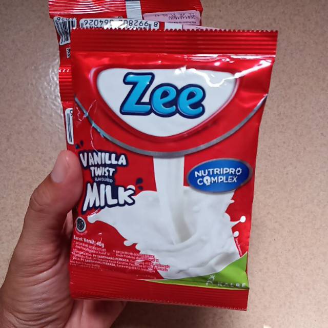 

Susu Zee 40g Bubuk Kemasan Sachet Vanilla Twist / Swizz Chocolate Milk Kalbe