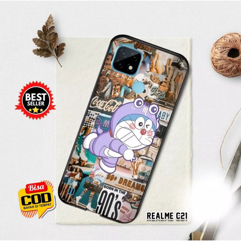 SHOWCASE CASE REALME C21 DESIGN AESTHETIC KARTUN LUCU SERIES