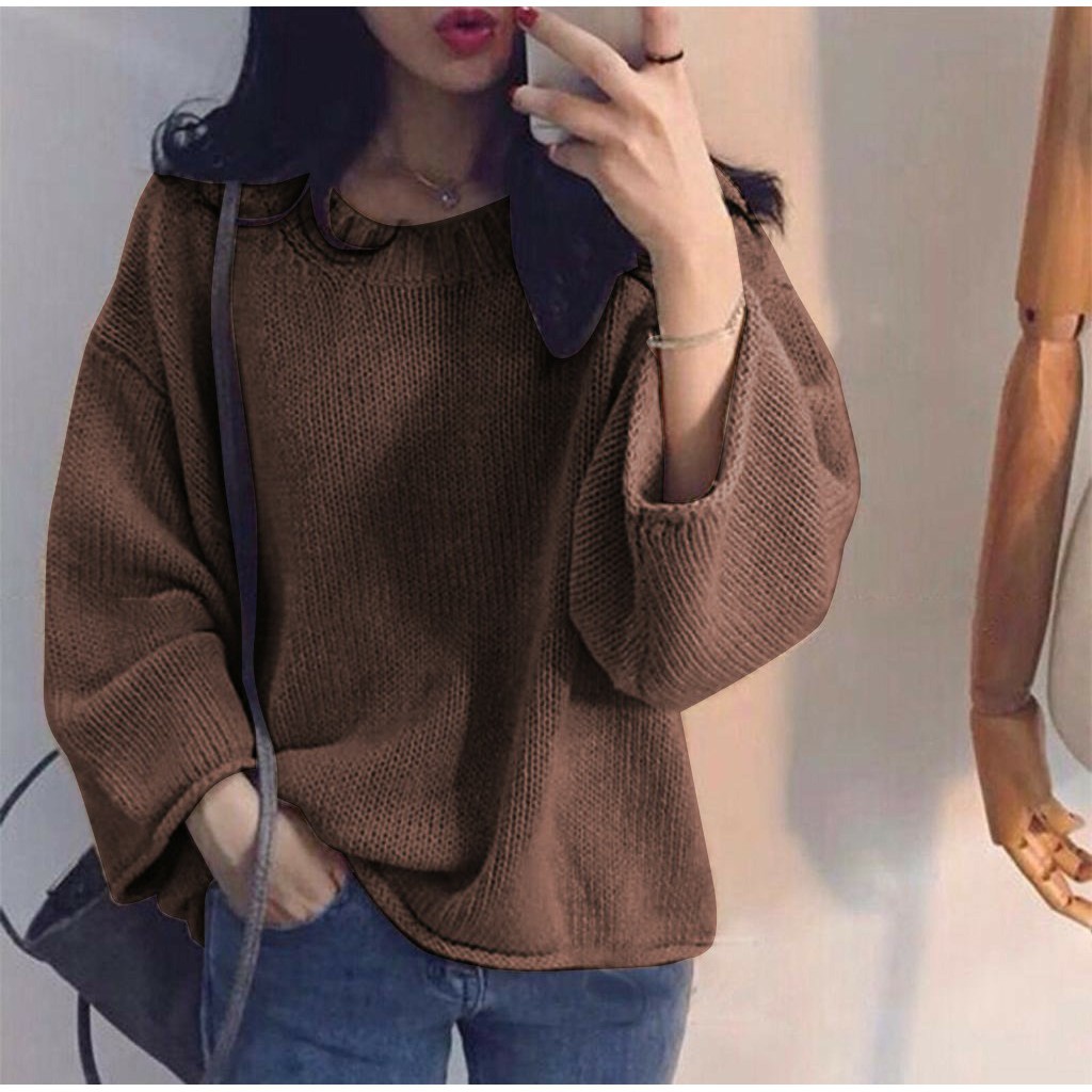 [✅COD]SWEATER RAJUT WANITA ZERO QUALITY SUPER PREMIUM / ATASAN OVERSIZE || SWEATER POLOS-4