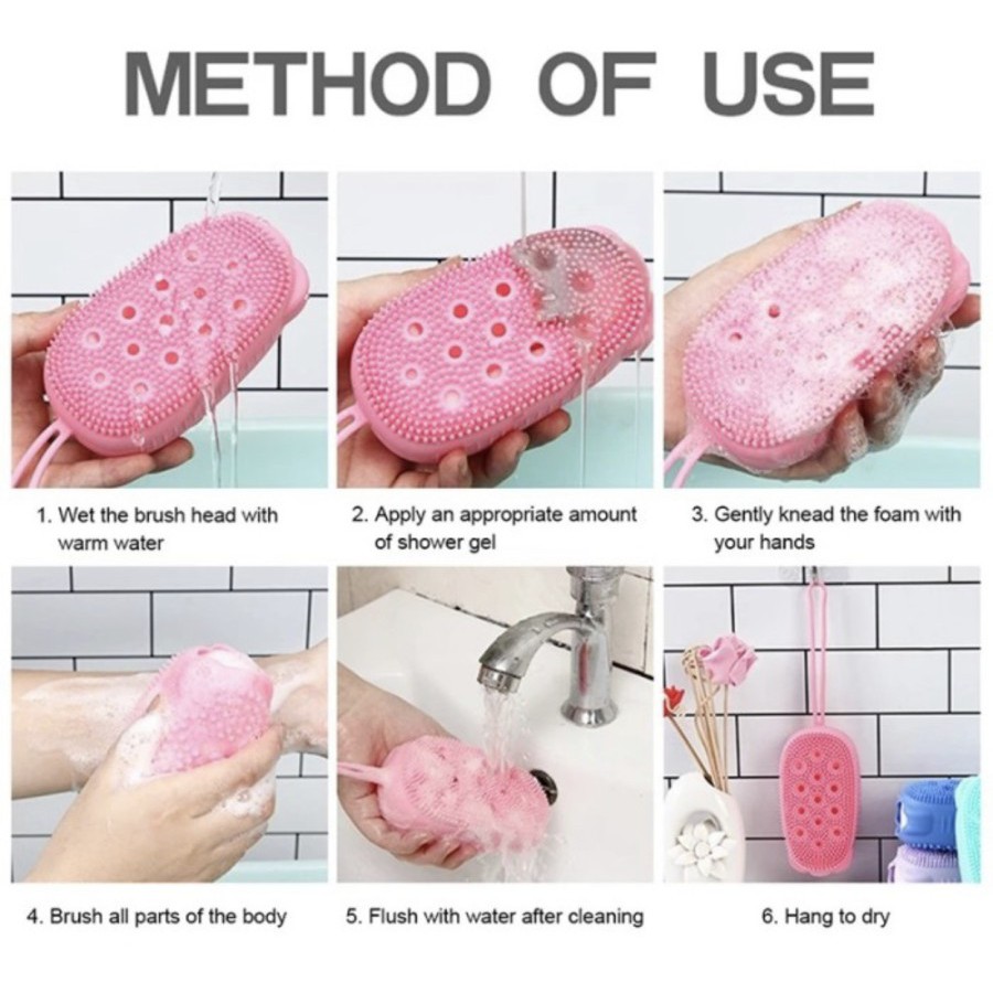 Sikat Mandi Silikon - Bath Brush Bubbles