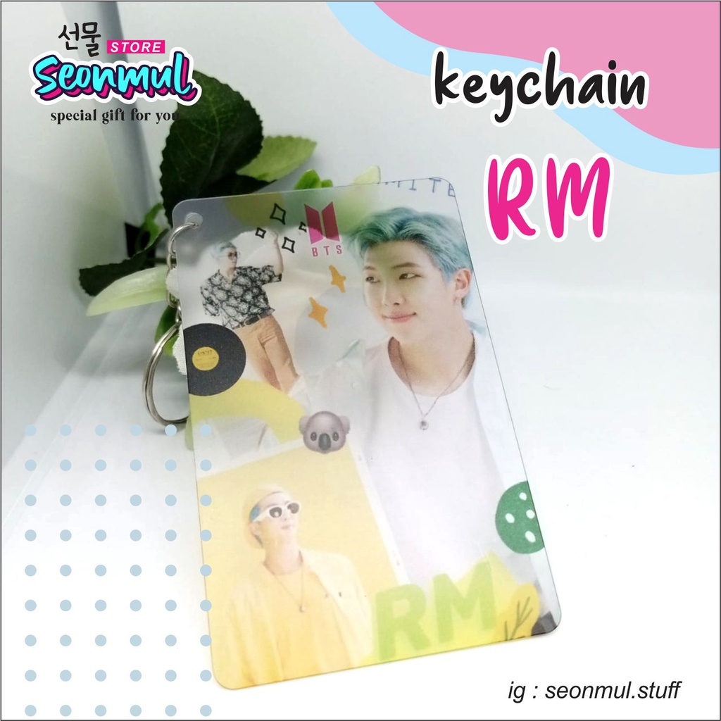 READY STOCK TERBAIK!!! GANTUNGAN KUNCI BTS DYNAMITE TRANSPARANT BTS RM