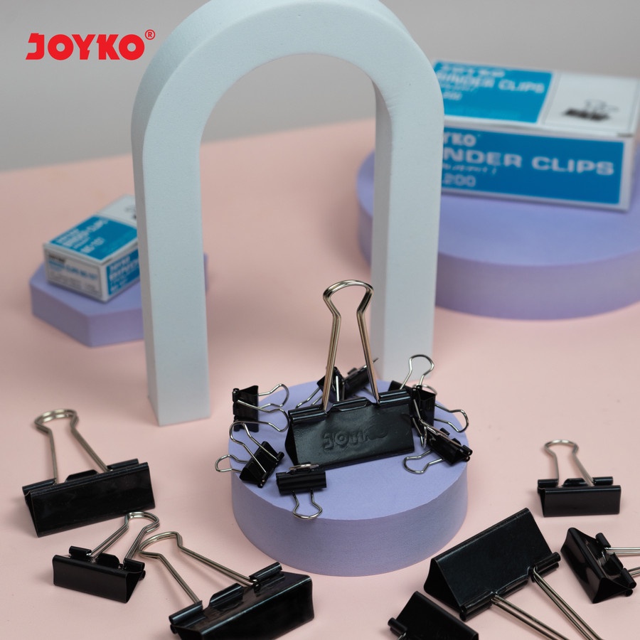 

Klip Penjepit Kertas Joyko Black - Binder Clip Hitam No 200 260 280 300 1 box 12 pcs