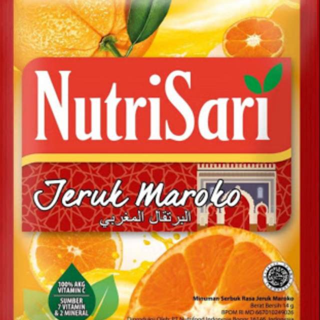 

Nutrisari jeruk maroko 1 renteng isi 10 sachet