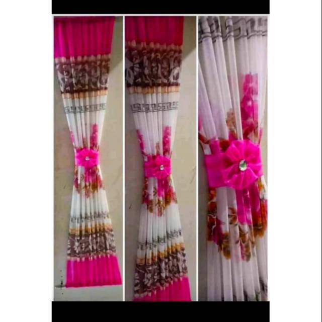 gorden kupu-kupu motip bunga ,gorden jendela minimalis