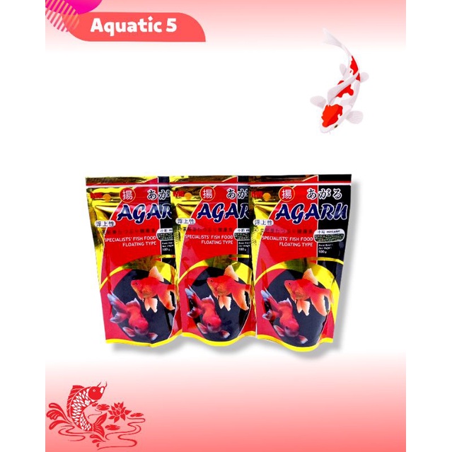 Makanan pellet ikan AGARU FLOATING TYPE, SINKING TYPE 100GR