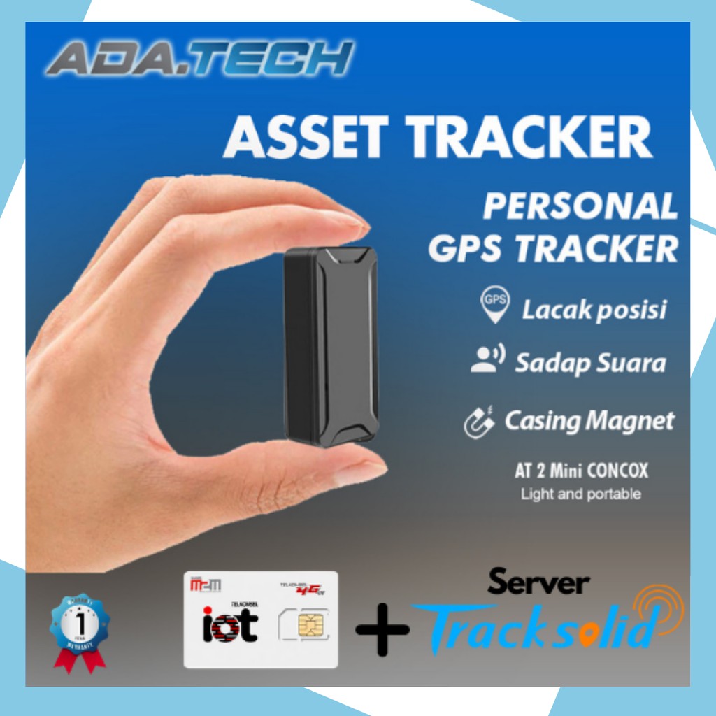 Paket Mini GPS Mobil Motor Asset Tracker AT2 Concox + Tracksolid Garansi