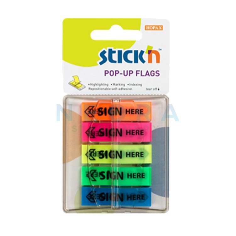 

Stick'n Pop Up Flags Film Sign Here | 26004