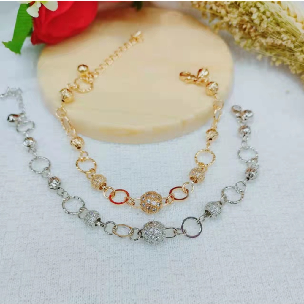 Gelang Xuping Bola Permata Lapis Emas Perhiasan B223