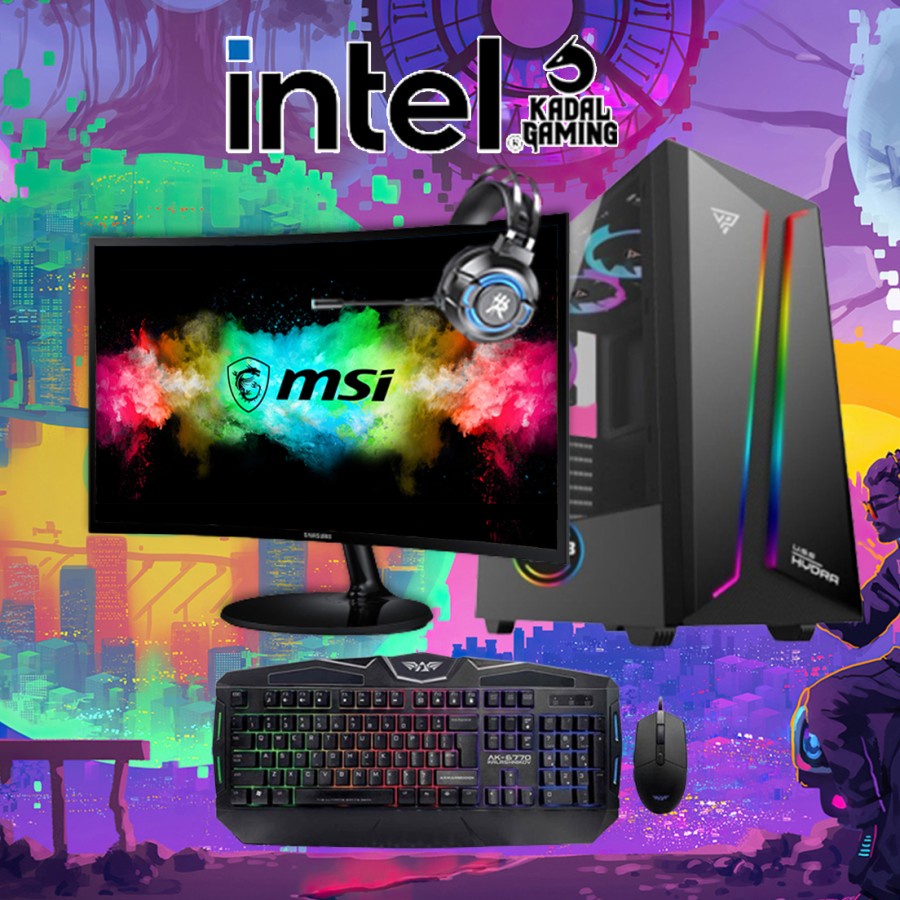 PC Gaming Intel Core i5 3470 VGA GTX 750TI 4GB Paket Full set Komputer Rakitan Kantor Design Render Livestream Editing